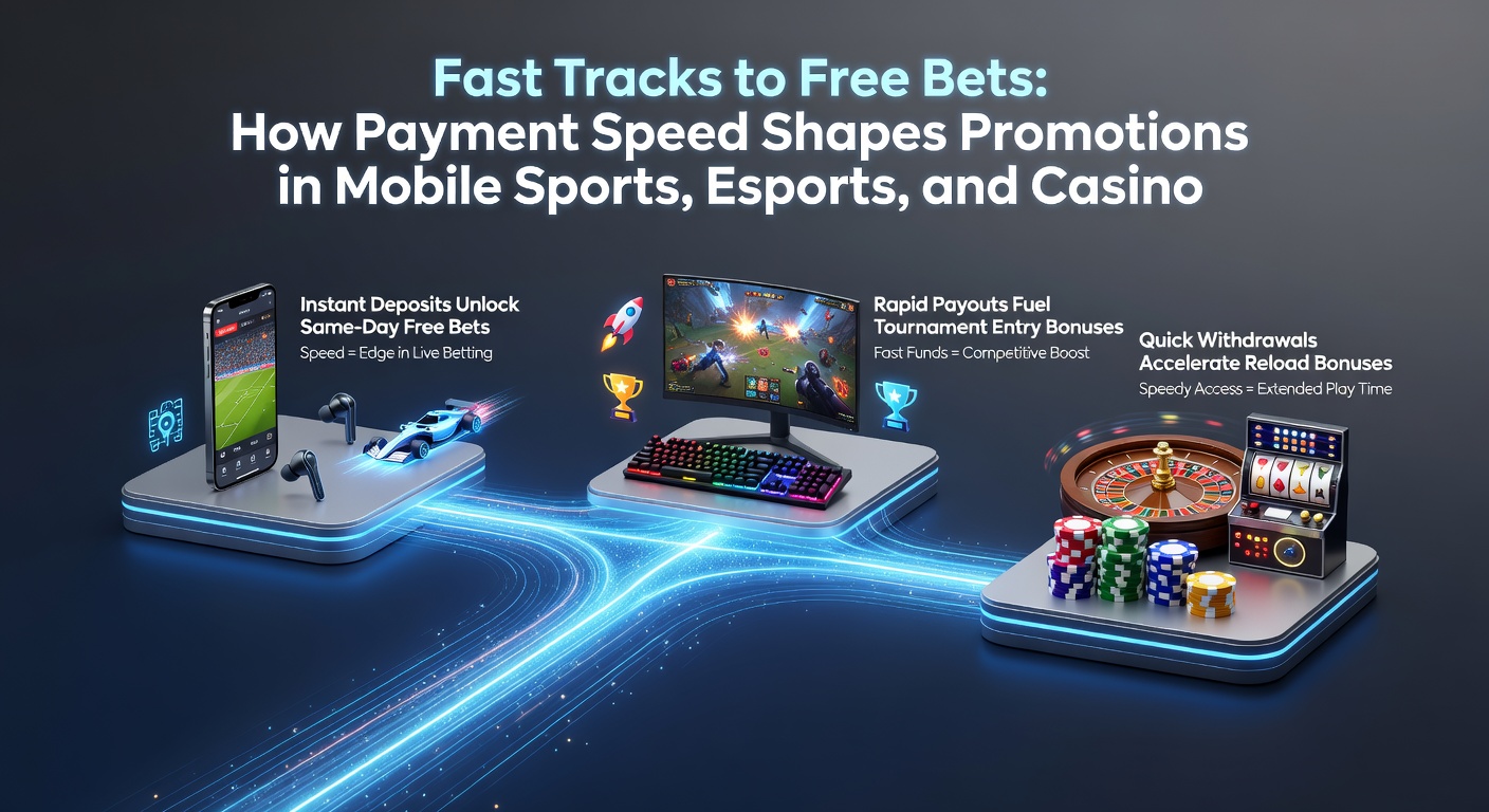 Grafik mit Zeitachse: Von Einzahlung über Promotion-Freischaltung bis schnelle Auszahlung in einer E-Sports-Wette-App